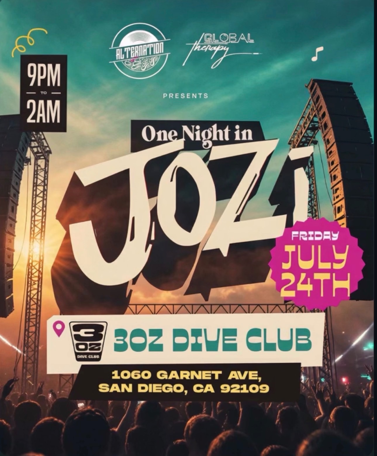 One Night in Jozi event flyer